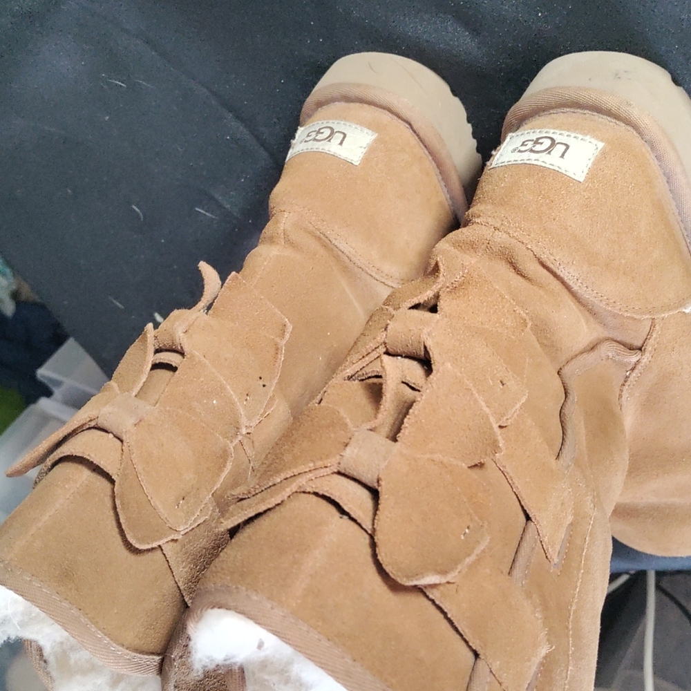 UGG Allegra Double Bailey Bows Chestnut Suede